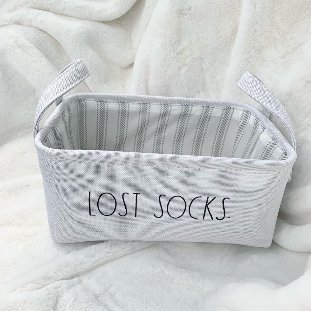 Rae Dunn | “Lost Socks” Canvas Basket | Brand New